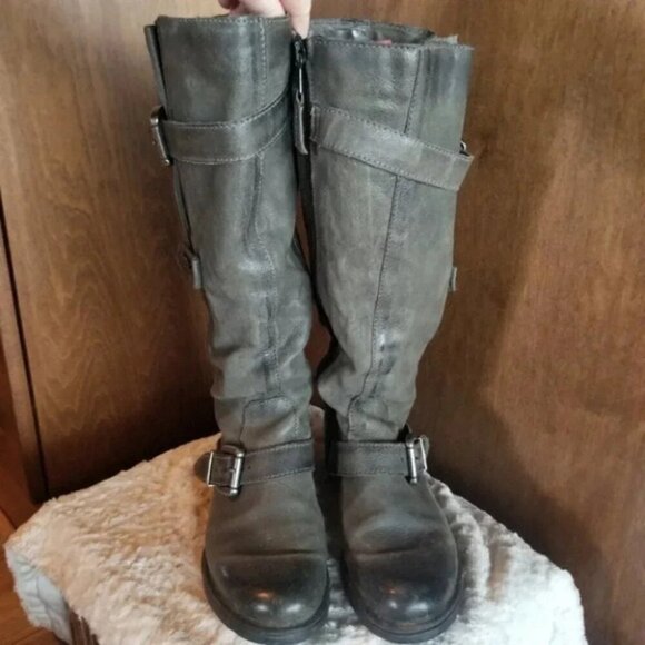Mjus Renata 2 Leather Tall Boots Adjustable Wide Calf 38 - Picture 3 of 15